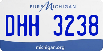 MI license plate DHH3238