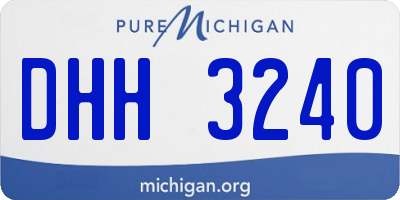 MI license plate DHH3240