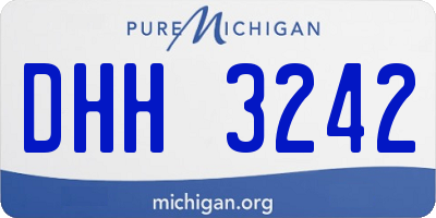 MI license plate DHH3242