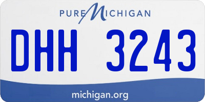 MI license plate DHH3243