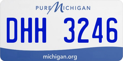 MI license plate DHH3246