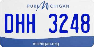 MI license plate DHH3248