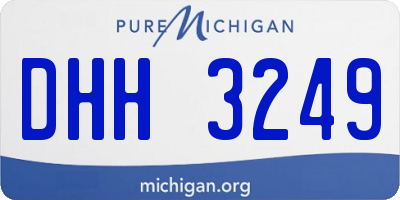 MI license plate DHH3249
