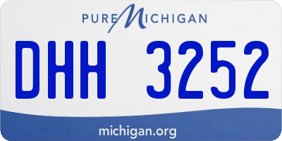 MI license plate DHH3252