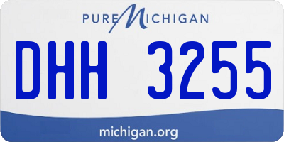 MI license plate DHH3255