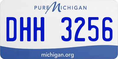 MI license plate DHH3256