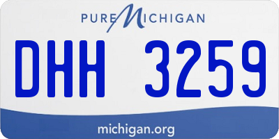 MI license plate DHH3259