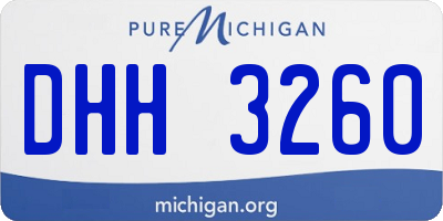 MI license plate DHH3260