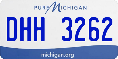 MI license plate DHH3262