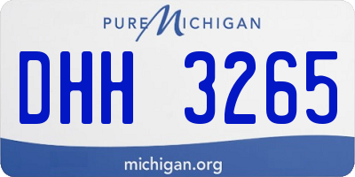 MI license plate DHH3265