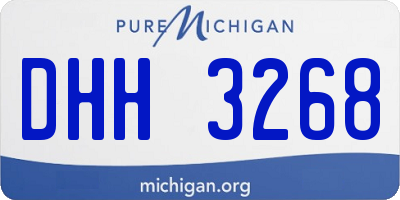 MI license plate DHH3268