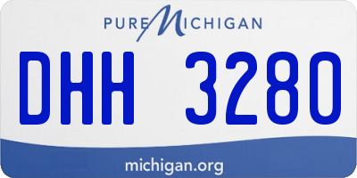 MI license plate DHH3280