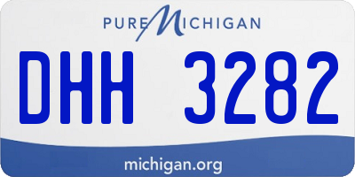 MI license plate DHH3282