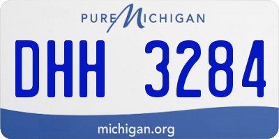 MI license plate DHH3284