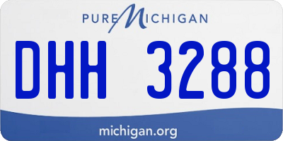 MI license plate DHH3288