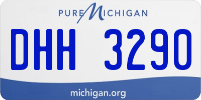 MI license plate DHH3290