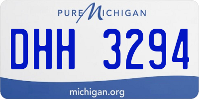 MI license plate DHH3294