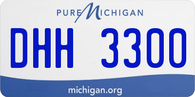 MI license plate DHH3300