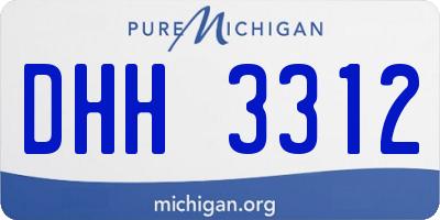MI license plate DHH3312