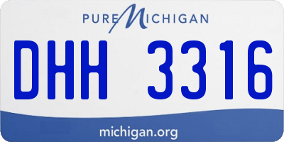 MI license plate DHH3316