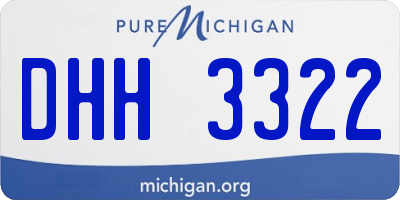 MI license plate DHH3322