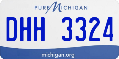 MI license plate DHH3324