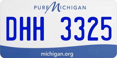 MI license plate DHH3325