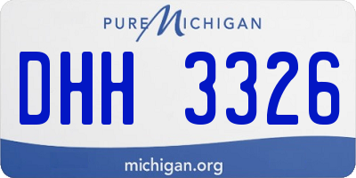 MI license plate DHH3326