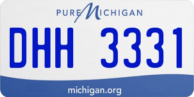MI license plate DHH3331