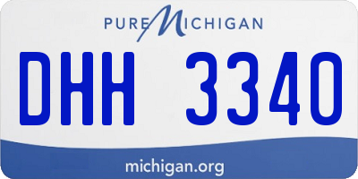 MI license plate DHH3340