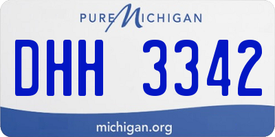 MI license plate DHH3342