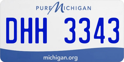 MI license plate DHH3343