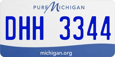MI license plate DHH3344