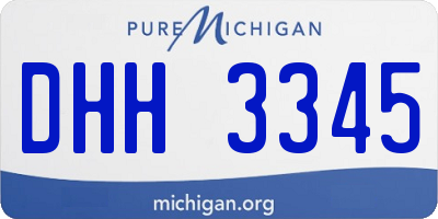 MI license plate DHH3345