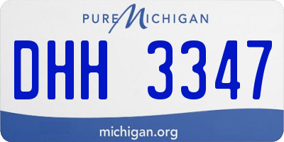 MI license plate DHH3347
