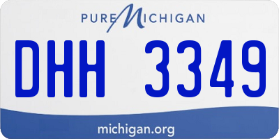 MI license plate DHH3349