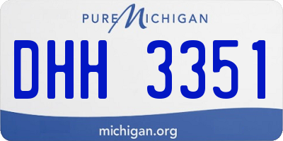 MI license plate DHH3351