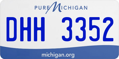 MI license plate DHH3352