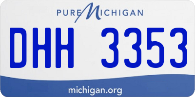 MI license plate DHH3353