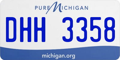 MI license plate DHH3358