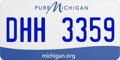 MI license plate DHH3359