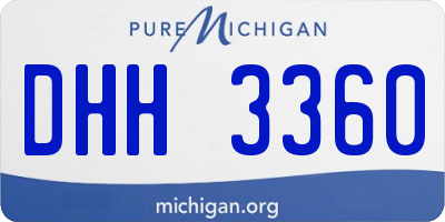 MI license plate DHH3360