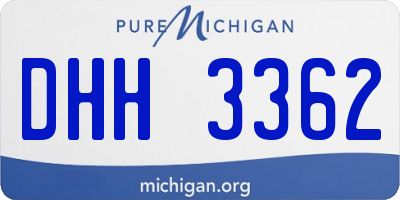 MI license plate DHH3362