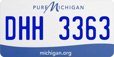 MI license plate DHH3363