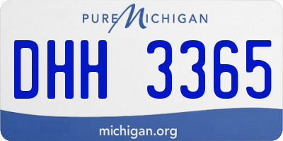 MI license plate DHH3365
