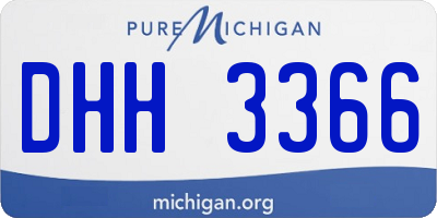 MI license plate DHH3366