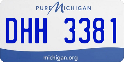 MI license plate DHH3381