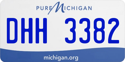 MI license plate DHH3382