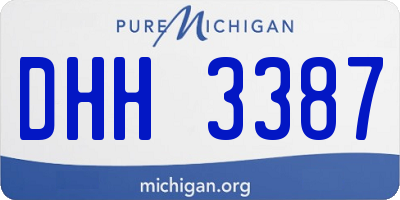 MI license plate DHH3387