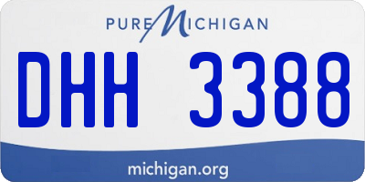 MI license plate DHH3388